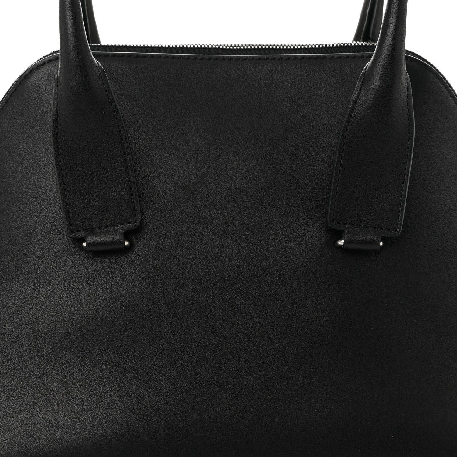 The Row Polished Saddle Calfskin Medium Devon Bag Black 7 of 9