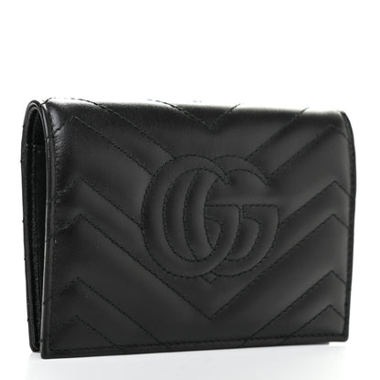 Gucci Calfskin Matelasse GG Marmont Passport Case Black 3 of 7
