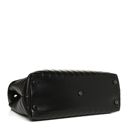Saint Laurent Calfskin Y Quilted Monogram Large Loulou Chain Satchel Black 3 of 11