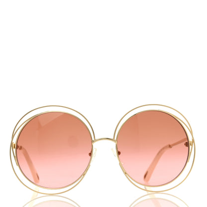 Chloe Oversized Round Carlina Oversized Round Sunglasses CE114SD Gold Pink 2 of 7