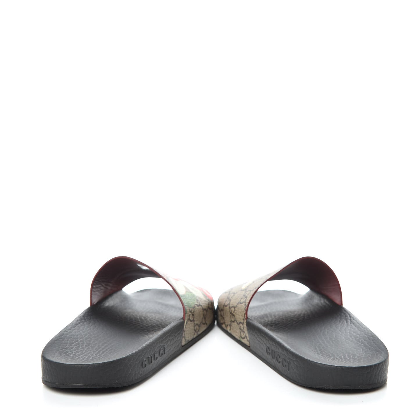 GG Supreme Monogram Tian Womens Slide Sandals 38 Beige Multicolor