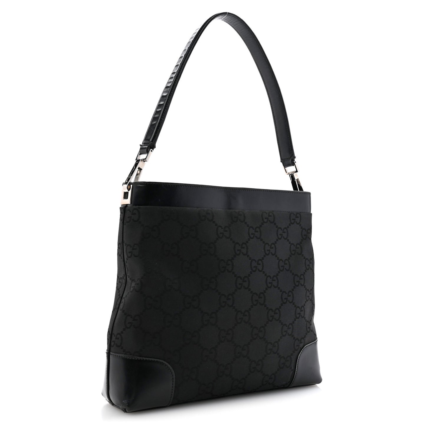 Nylon Monogram Tote Bag Black