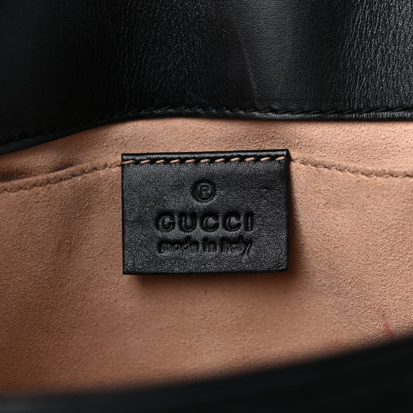 Calfskin Matelasse Mini GG Marmont Shoulder Bag Black
