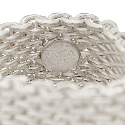 Tiffany Sterling Silver Somerset Mesh Ring 58 8.25 4 of 5