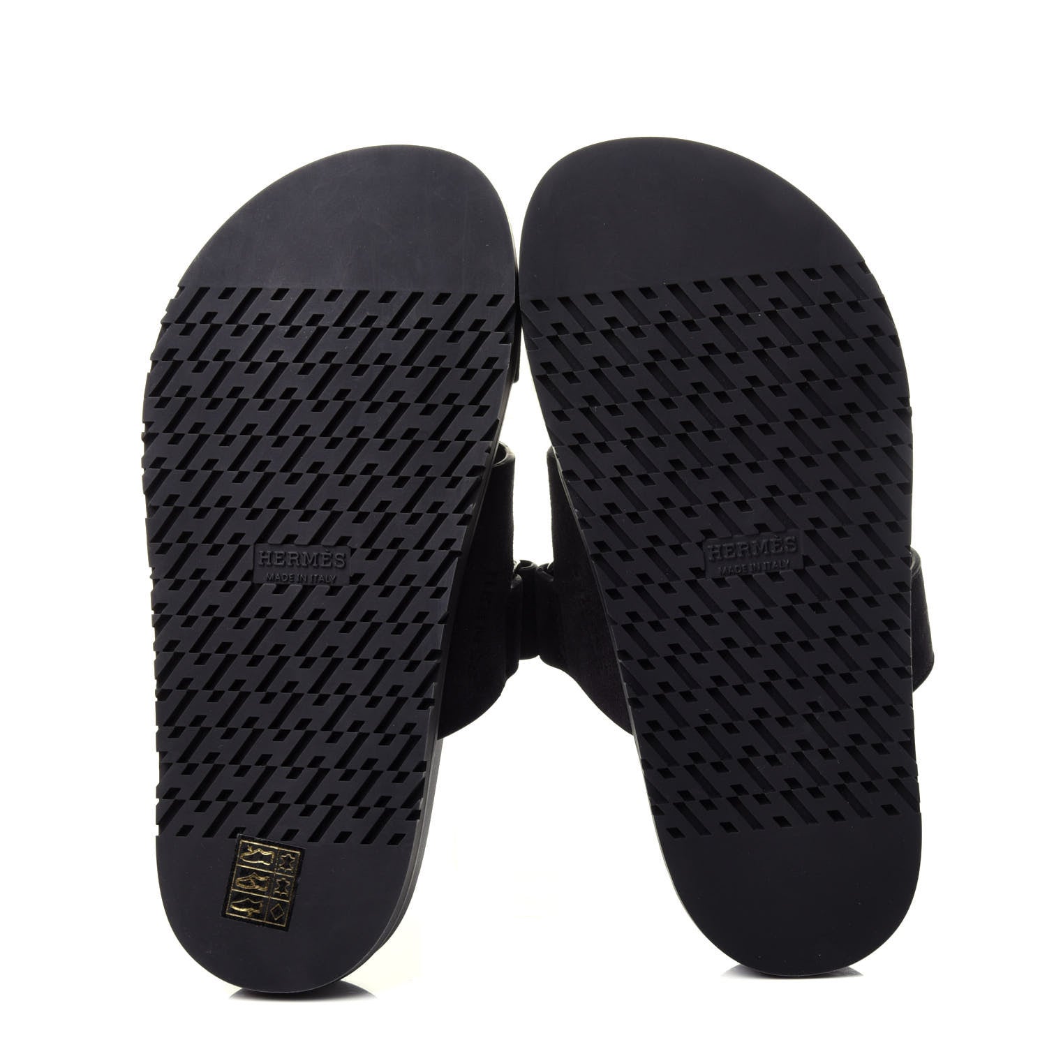 Hermes Suede Goatskin Womens Chypre Sandals 36 Black 7 of 11