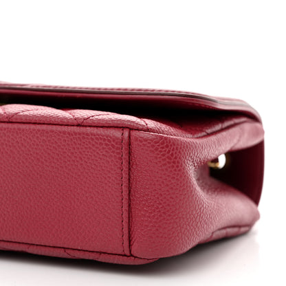 Chanel Caviar Quilted Small CC Filigree Flap Burgundy 10 of 10