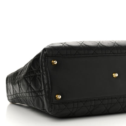 Christian Dior Lambskin Cannage Large Lady Dior Black 9 of 22