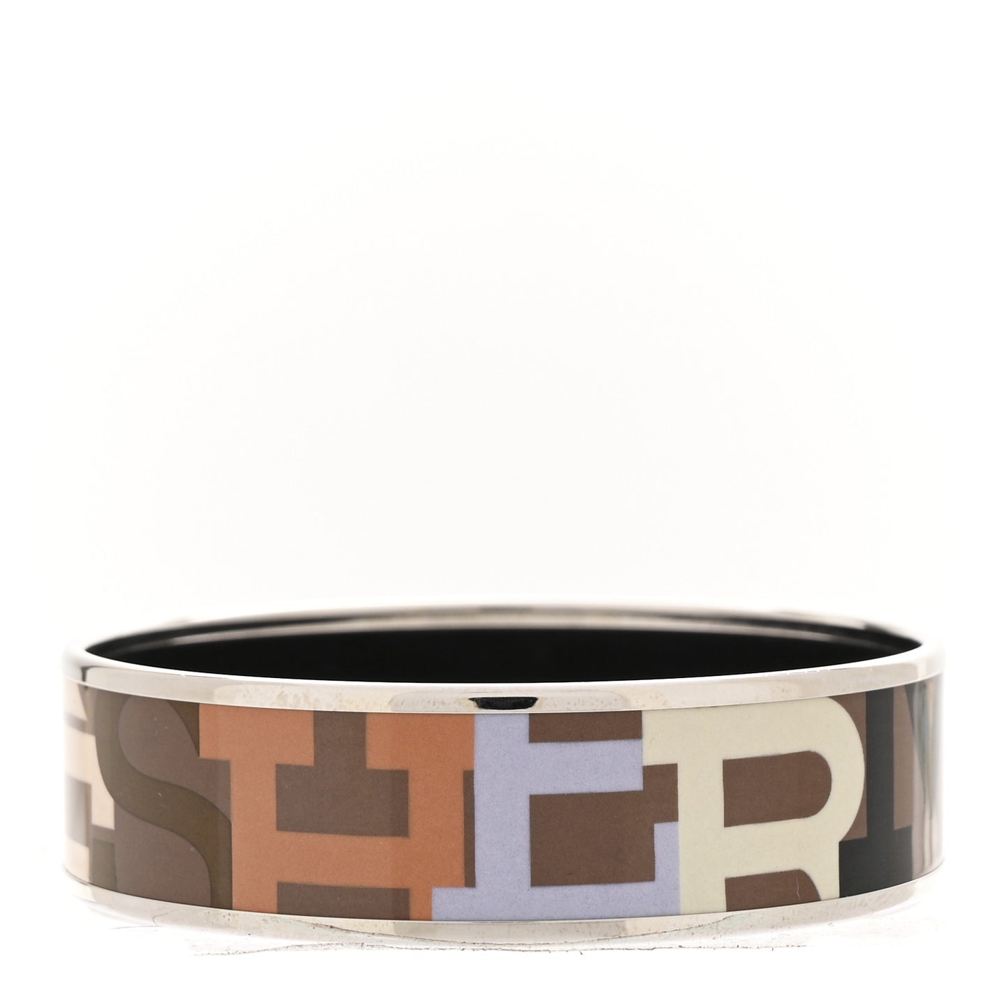Enamel Wide Printed Capitales Bracelet 65