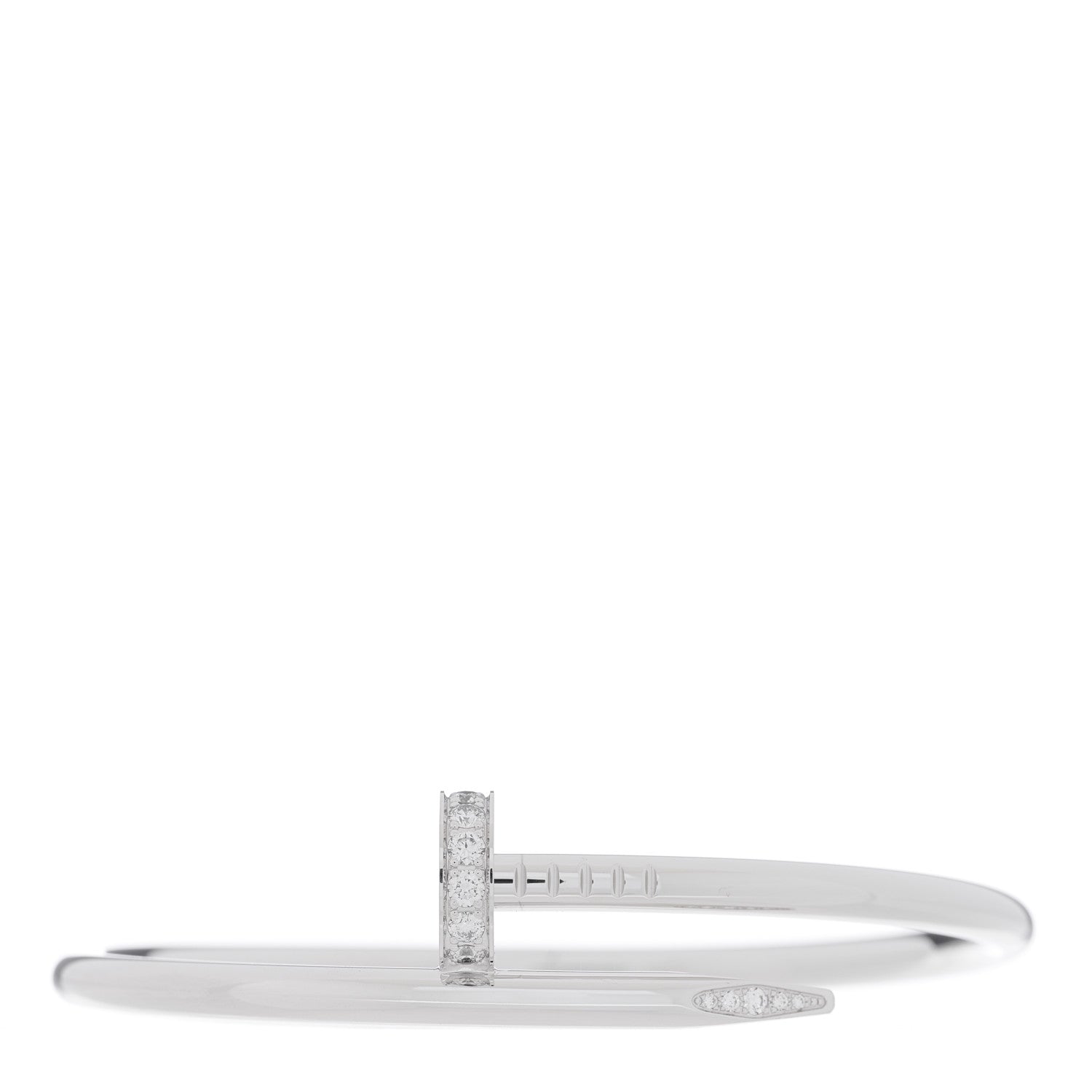 Cartier 18K White Gold Diamond Juste Un Clou Bracelet 16 1 of 4