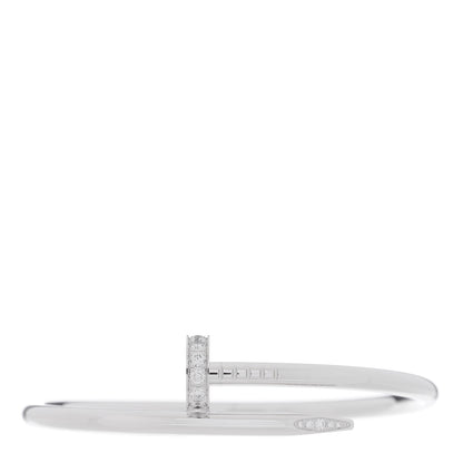 Cartier 18K White Gold Diamond Juste Un Clou Bracelet 16 1 of 4