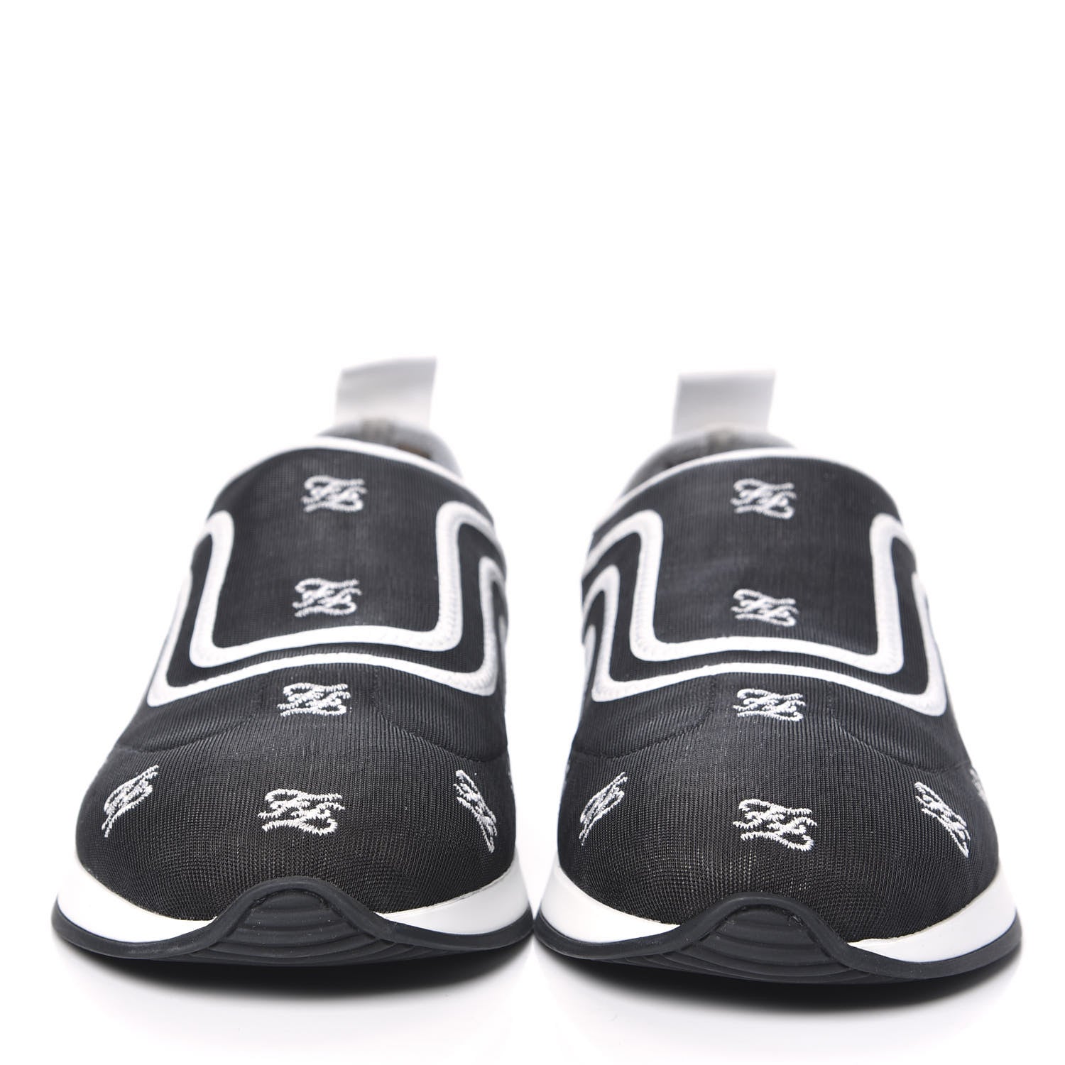 Fendi Mesh FF Karligraphy Slip On Sneakers 39 Black 2 of 8