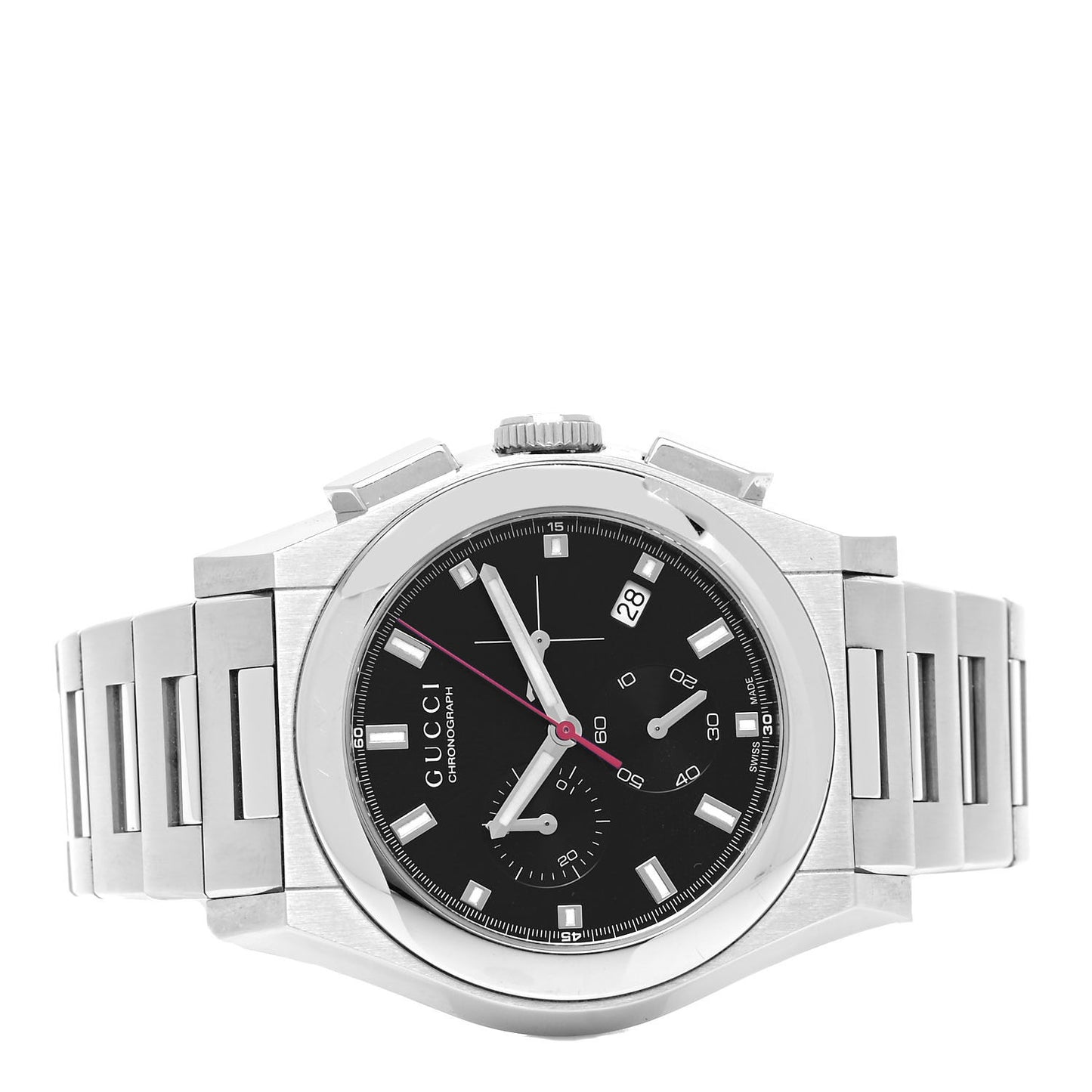 Stainless Steel 40mm Pantheon Chronograph Quartz Watch Black