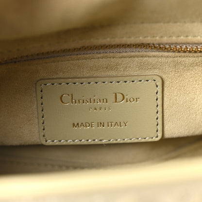 Christian Dior Calfskin Ornamental Embroidered Small Lady Dior Sage Green 6 of 10