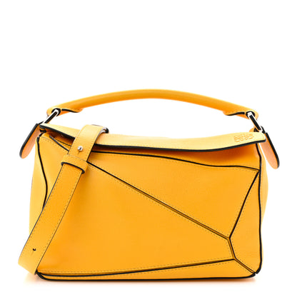 Loewe Grained Calfskin Small Puzzle Bag Narcisus Yellow 1 of 18