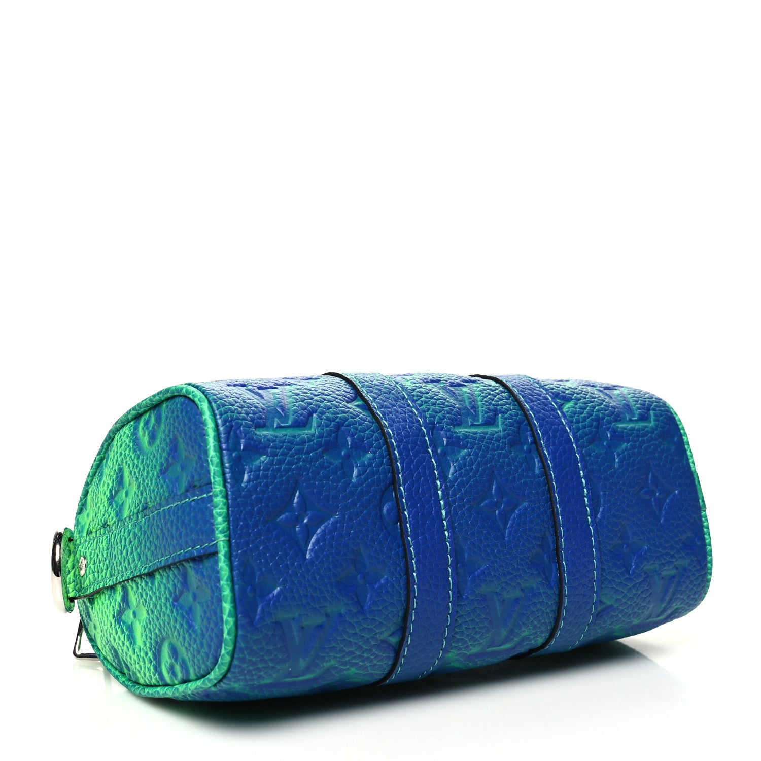 Louis Vuitton Taurillon Illusion Keepall XS Bleu Vert 5 of 10
