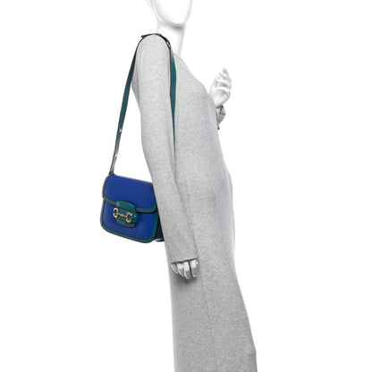 Gucci Azalea Calfskin Horsebit 1955 Shoulder Bag Imperial Blue Pavone 2 of 11