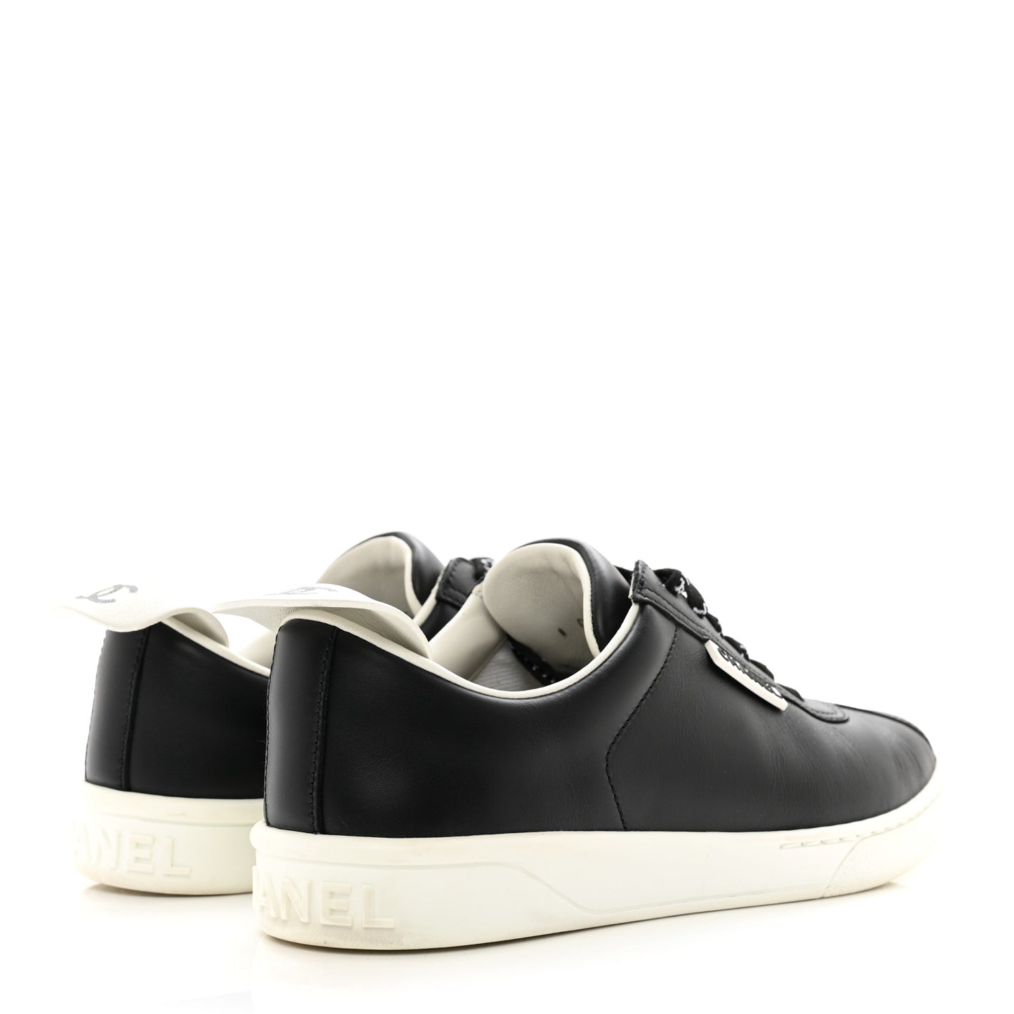 Calfskin CC Womens Sneakers 36 Black
