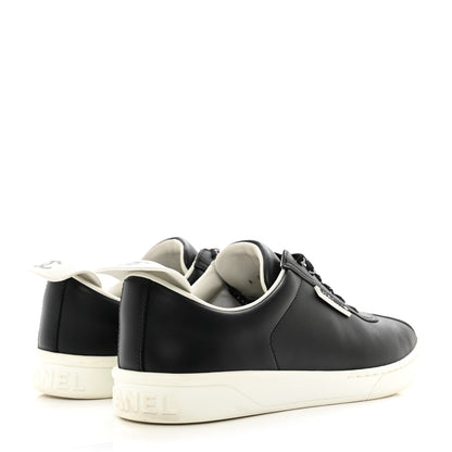 Chanel Calfskin CC Womens Sneakers 36 Black 5 of 9