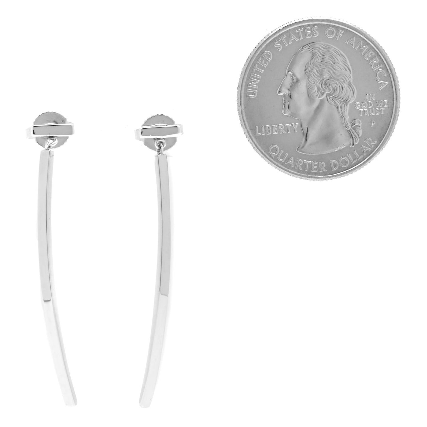Sterling Silver T Wire Bar Earrings