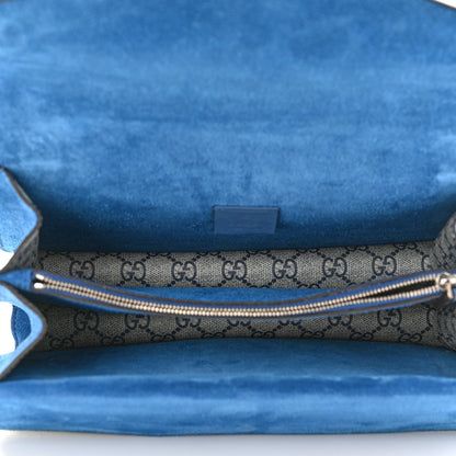 Gucci GG Supreme Monogram Blooms Small Dionysus Shoulder Bag Beige Navy Vintage Blue 5 of 14
