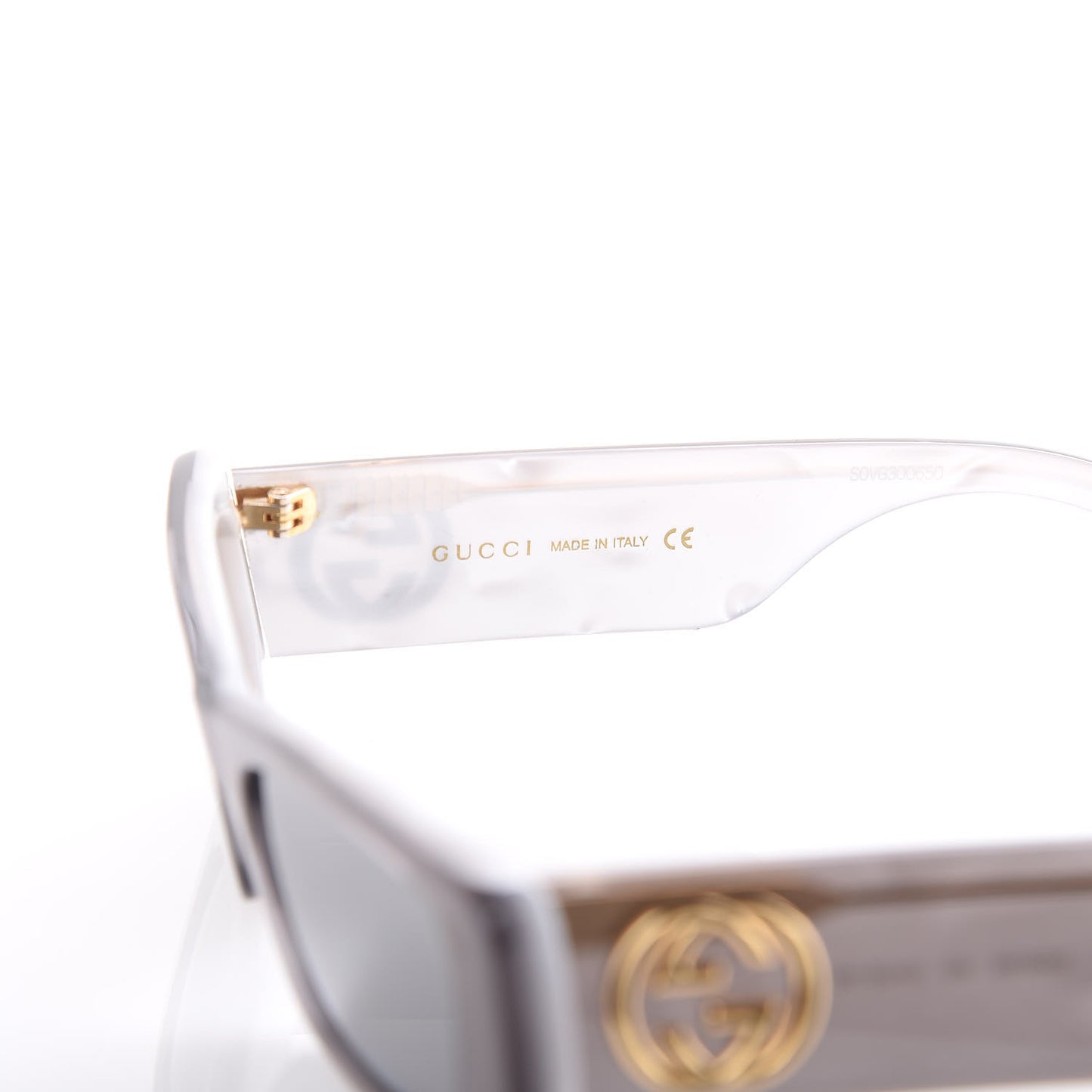 Acetate Rectangular GG0516S Sunglasses Grey Gold