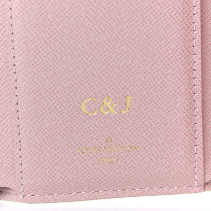 Louis Vuitton Damier Azur Victorine Wallet Rose Ballerine 6 of 9