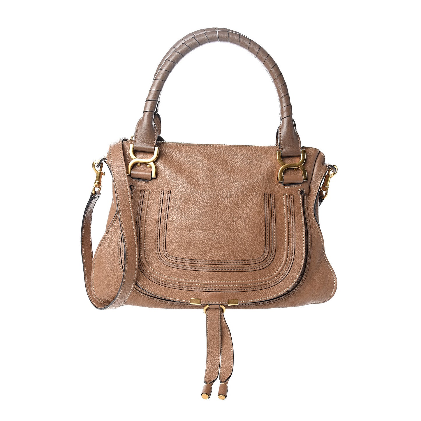 Calfskin Medium Marcie Satchel Nut