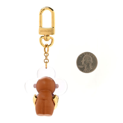 Louis Vuitton Wood Plexiglass Vivienne Amour Bag Charm Key Holder Gold 2 of 3