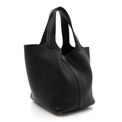 Hermes Taurillon Clemence Picotin Lock 18 PM Black 3 of 12