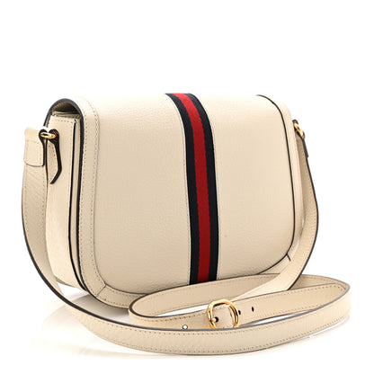 Gucci Textured Calfskin Small Ophidia Flap Messenger Bag Mystic White 3 of 12