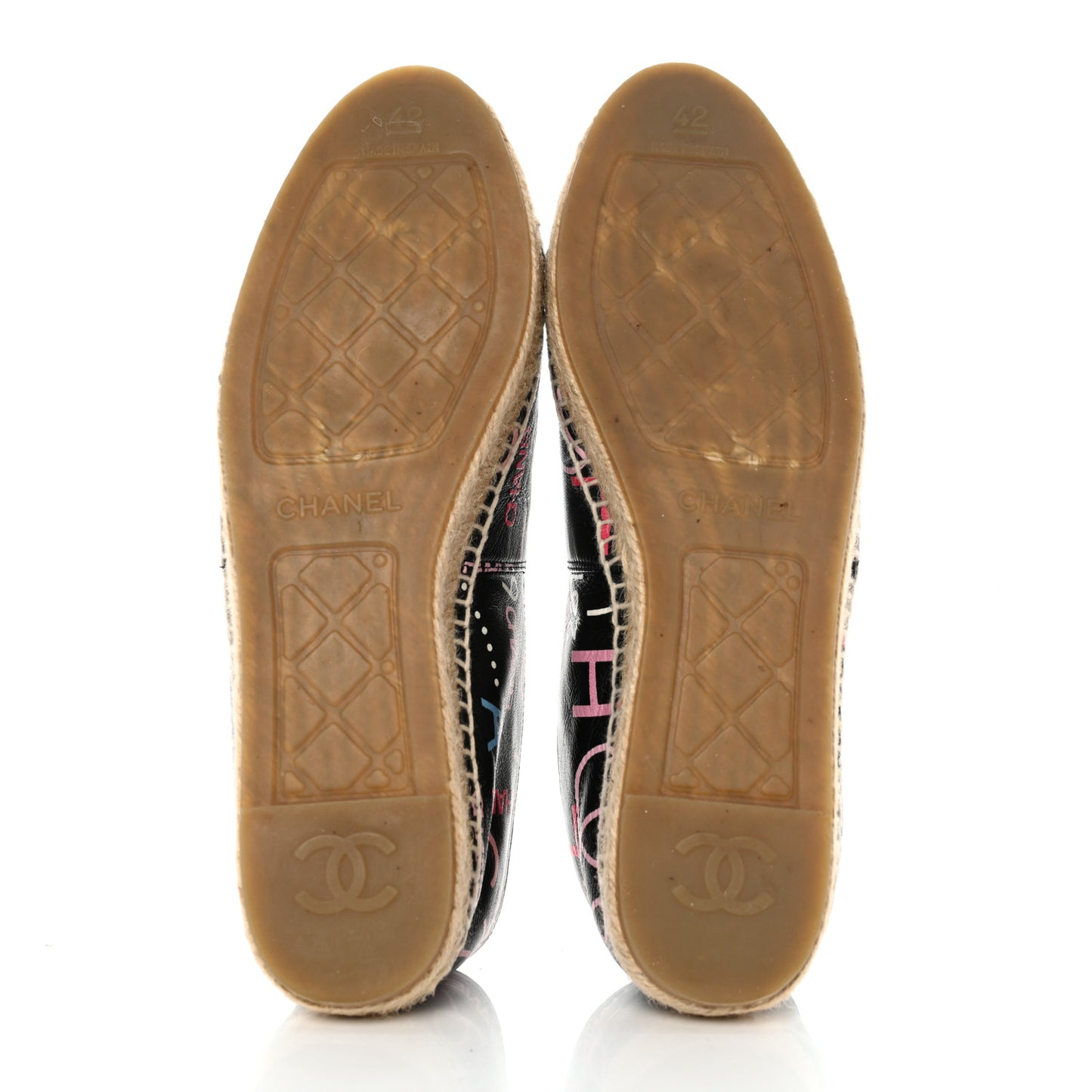 Lambskin Grosgrain Printed Espadrilles 42 Multicolor Black