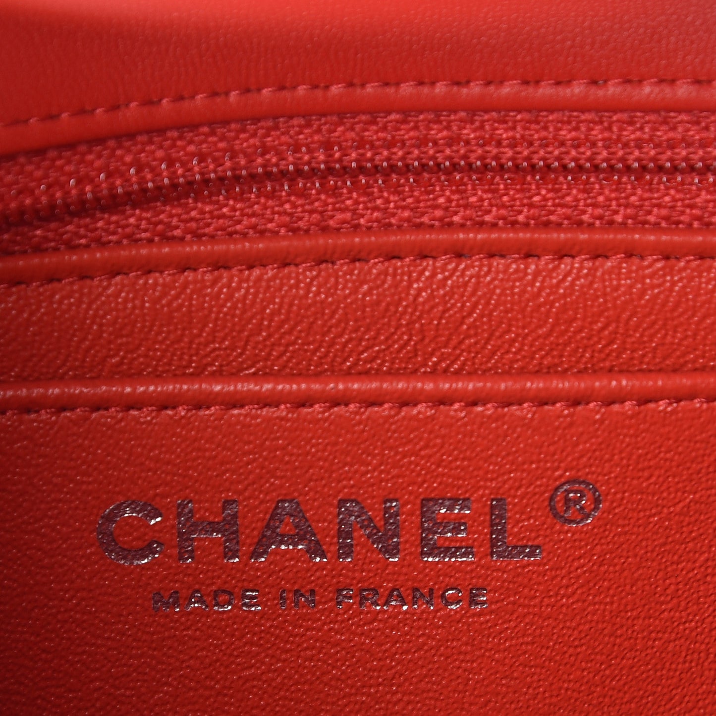 Lambskin Quilted Mini Square Flap Light Red