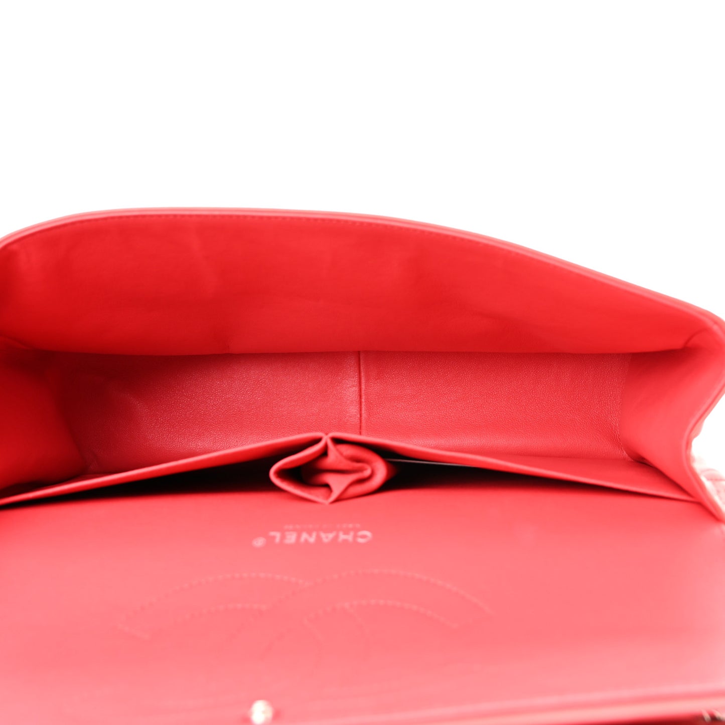 Patent Quilted Jumbo Double Flap Coral