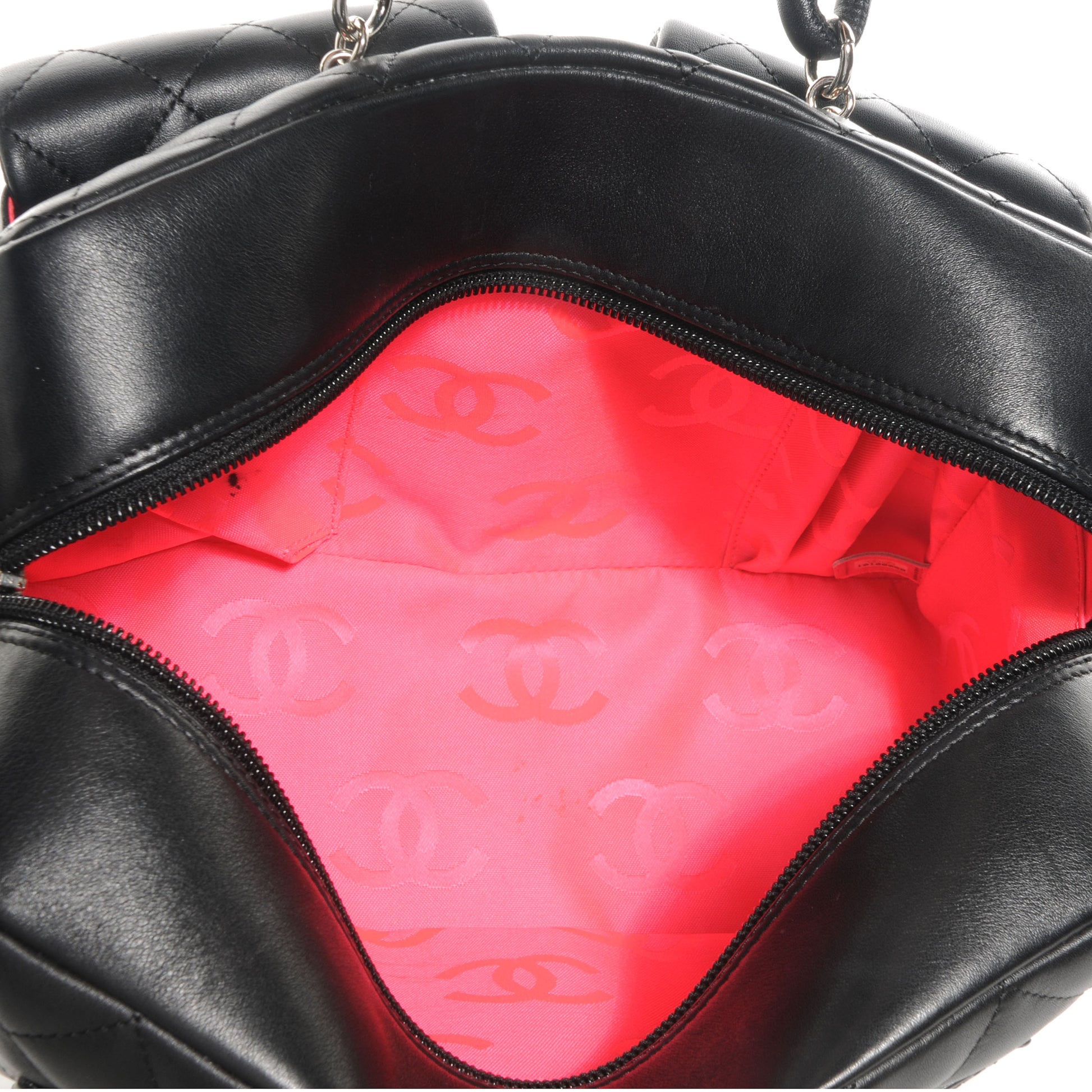 Chanel Calfskin Quilted Large Cambon Multipocket Reporter Black White 5 of 8