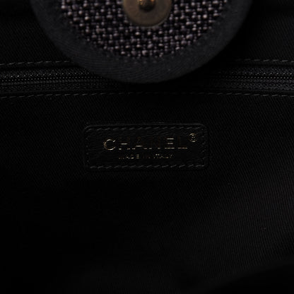 Chanel Woven Straw Raffia Medium Deauville Tote Black 8 of 10