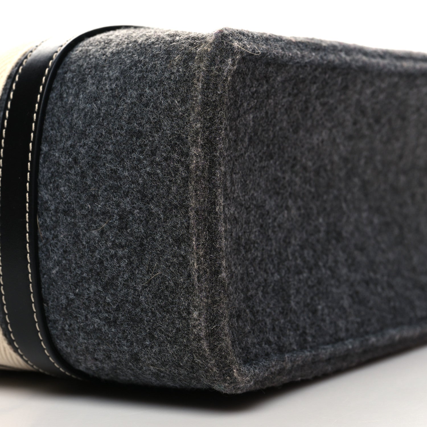 Chloe Felt Shiny Calfskin Medium Woody Ribbon Tote Cashmere Gray 10 of 11