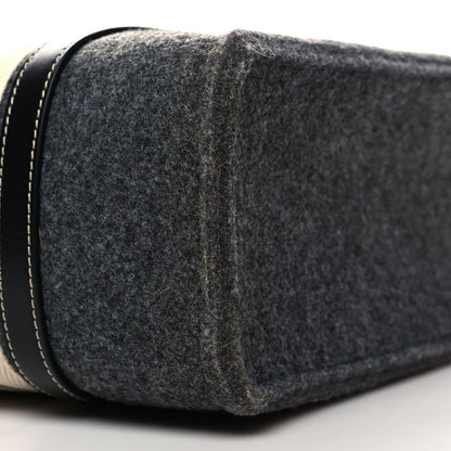 Chloe Felt Shiny Calfskin Medium Woody Ribbon Tote Cashmere Gray 10 of 11