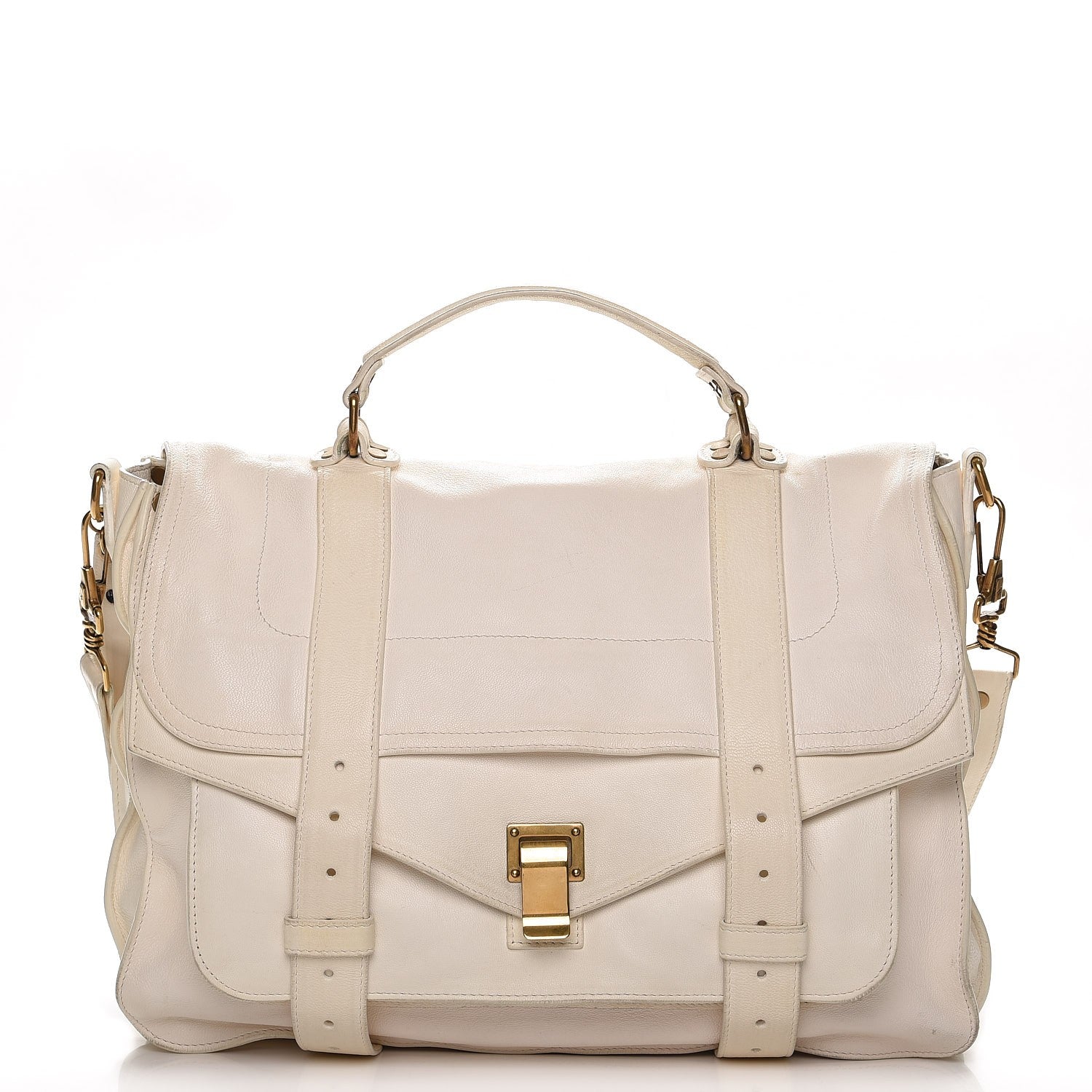 Proenza Schouler Lambskin Large PS1 Satchel Ivory 1 of 22