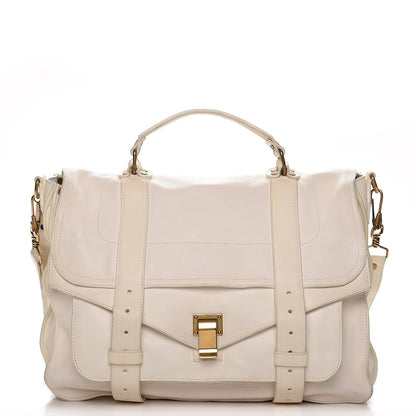 Proenza Schouler Lambskin Large PS1 Satchel Ivory 1 of 22