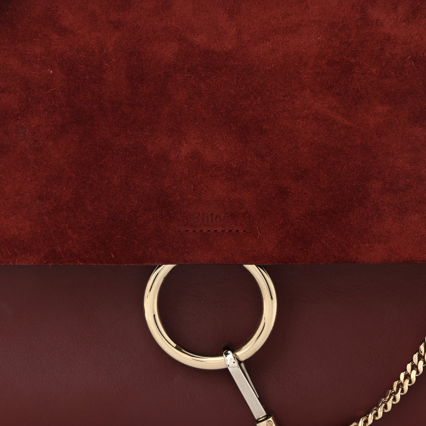 Calfskin Suede Medium Faye Shoulder Bag Plum Purple