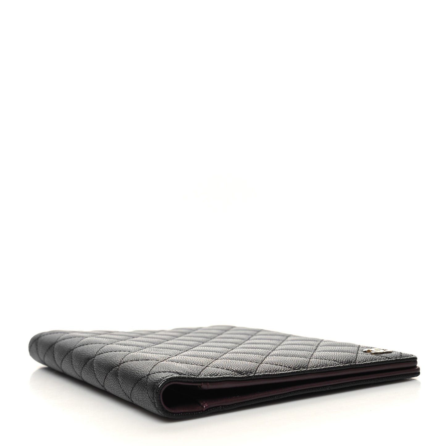 Caviar Quilted Large Agenda Cover Black