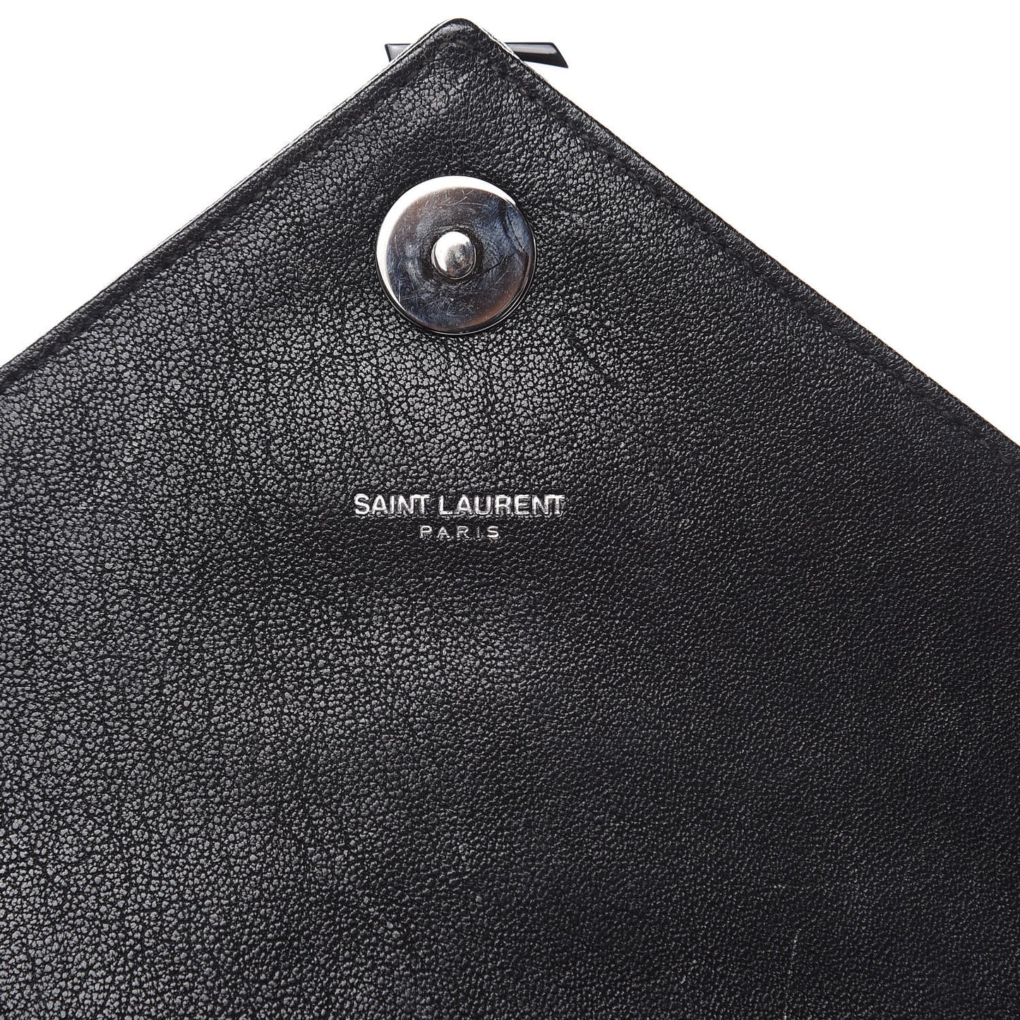Sheepskin Matelasse Chevron Monogram Medium College Bag Black
