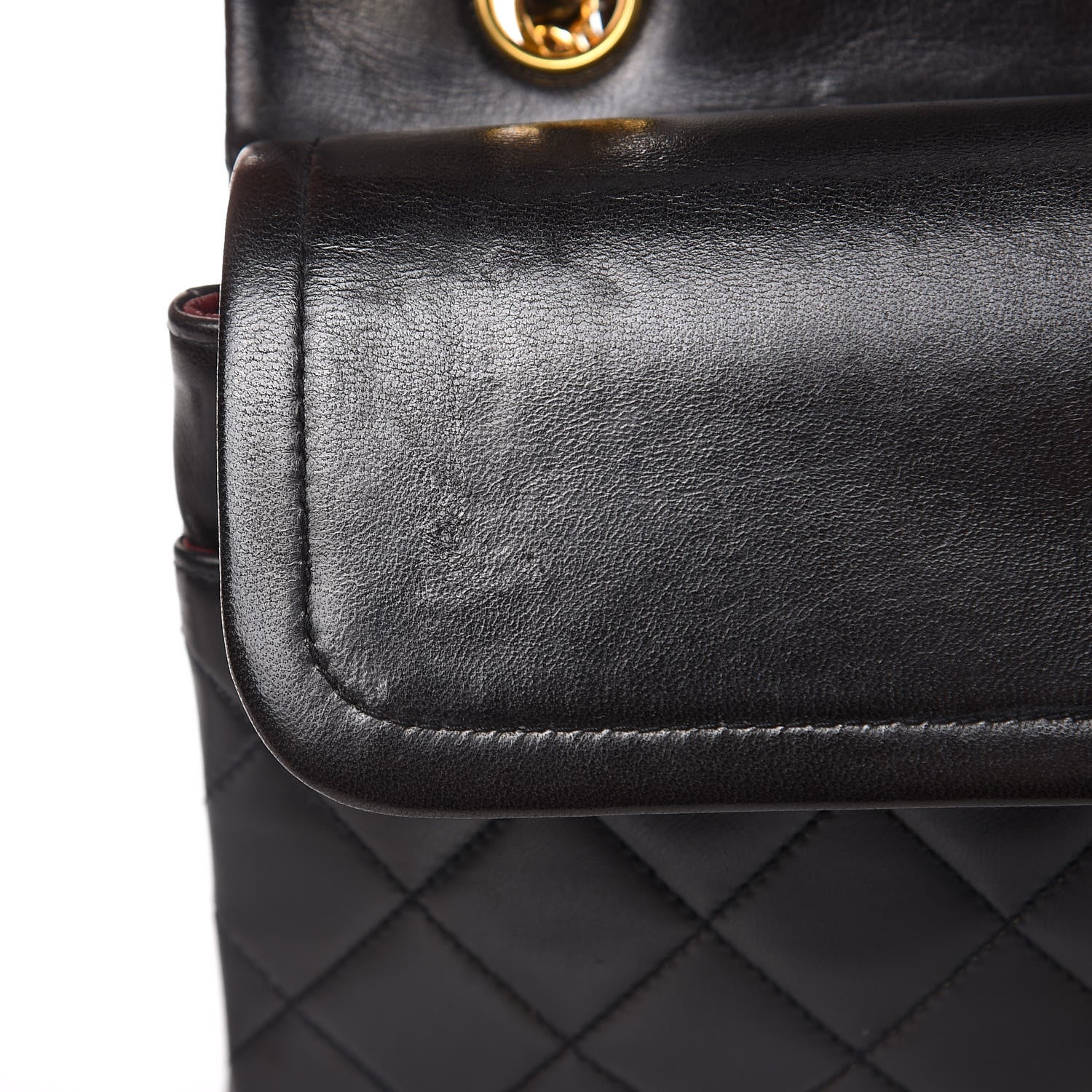 Chanel Lambskin Quilted Medium Double Flap Black 13 of 14