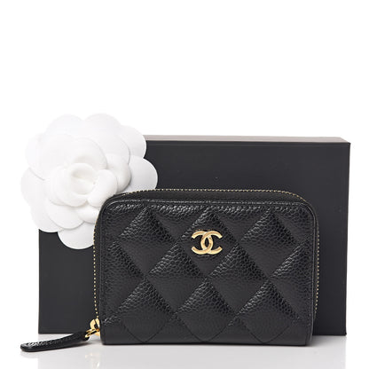 Chanel Caviar Quilted Zip Coin Purse Black 8 of 8