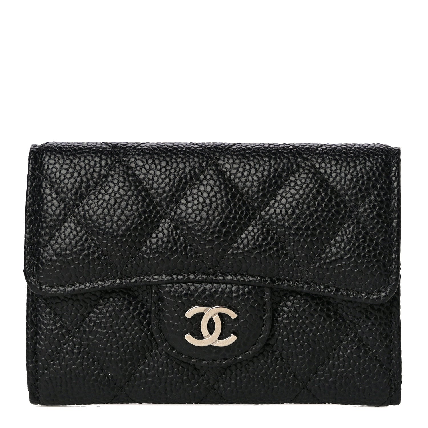 Chanel Caviar Quilted Flap Card Holder Black 1 of 12