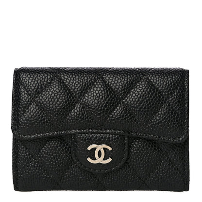 Chanel Caviar Quilted Flap Card Holder Black 1 of 12