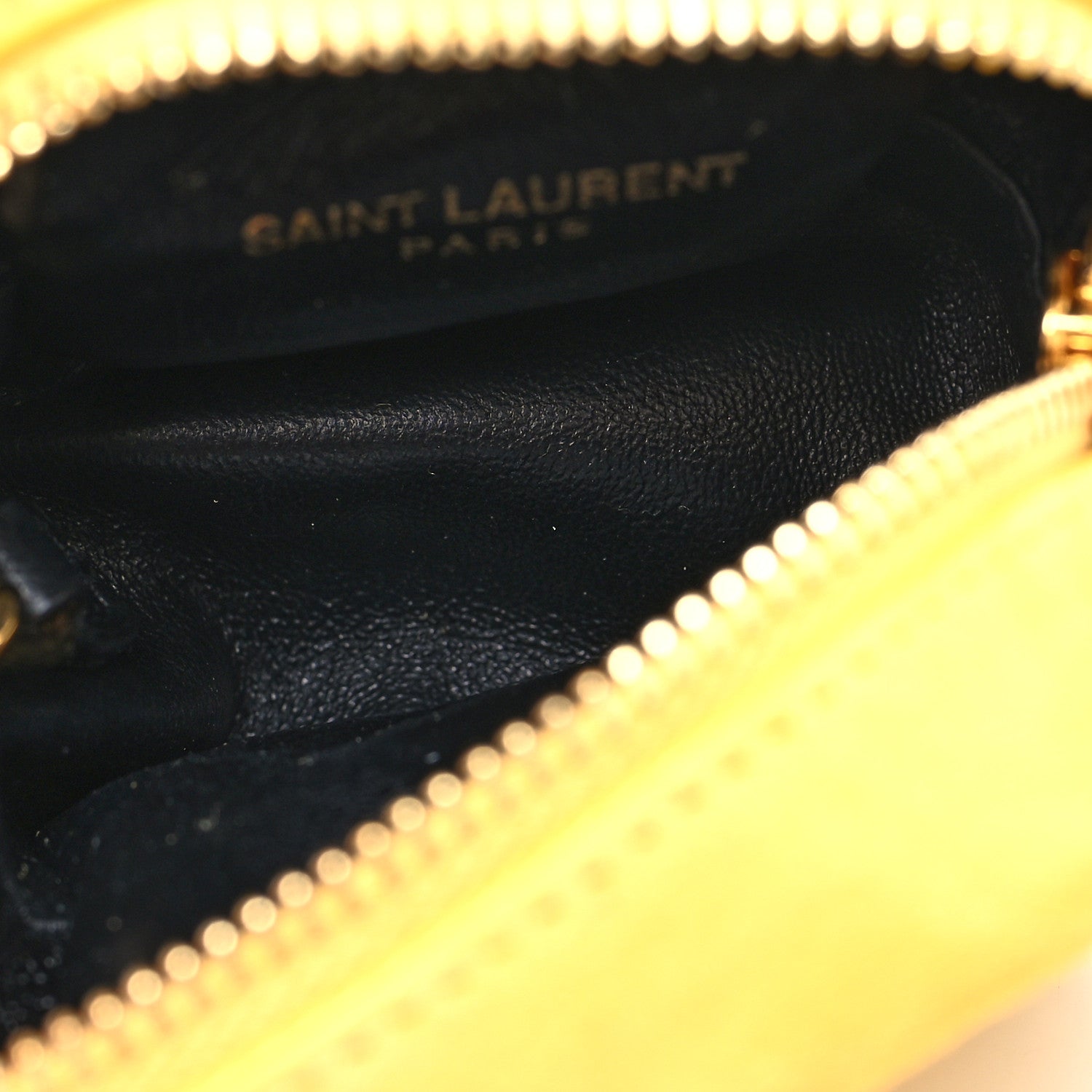 Saint Laurent Suede Lambskin Jaime Cube Charm Keychain Sunflower 5 of 7