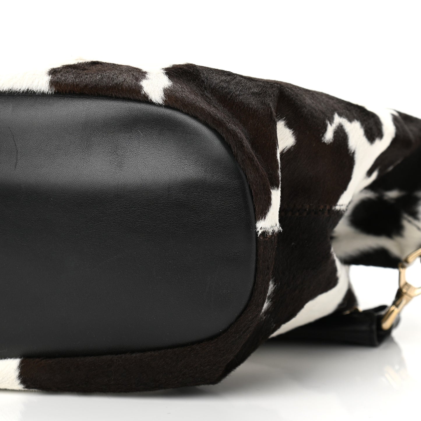 Calf Hair Cow Print Small Nightingale Brown White