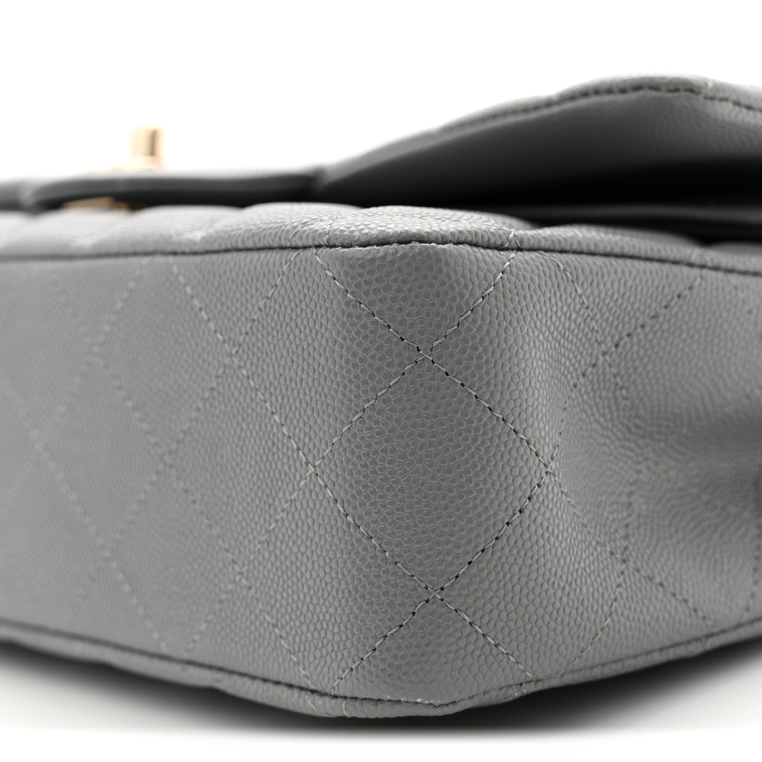 Chanel Caviar Quilted Medium Double Flap Grey 10 of 11