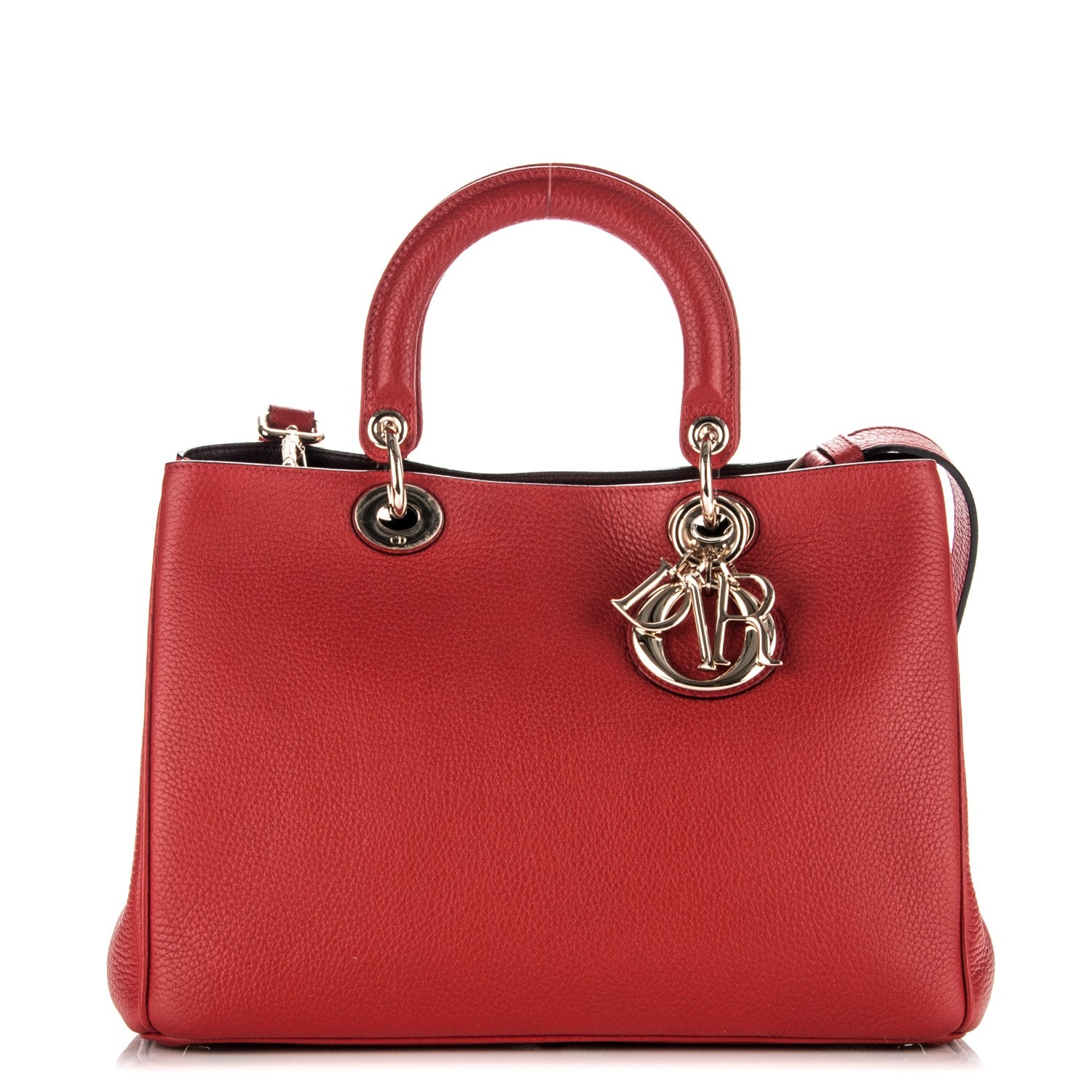Christian Dior Bullcalf Medium Diorissimo Tote True Red 1 of 7